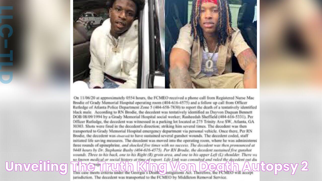 Unveiling The Disturbing Details Of King Von's Autopsy: A Graphic Insight