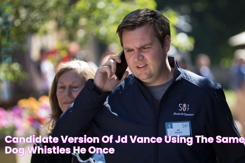 Candidate version of JD Vance using the same dog whistles he once