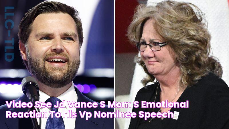 Video See JD Vance’s mom’s emotional reaction to his VP nominee speech