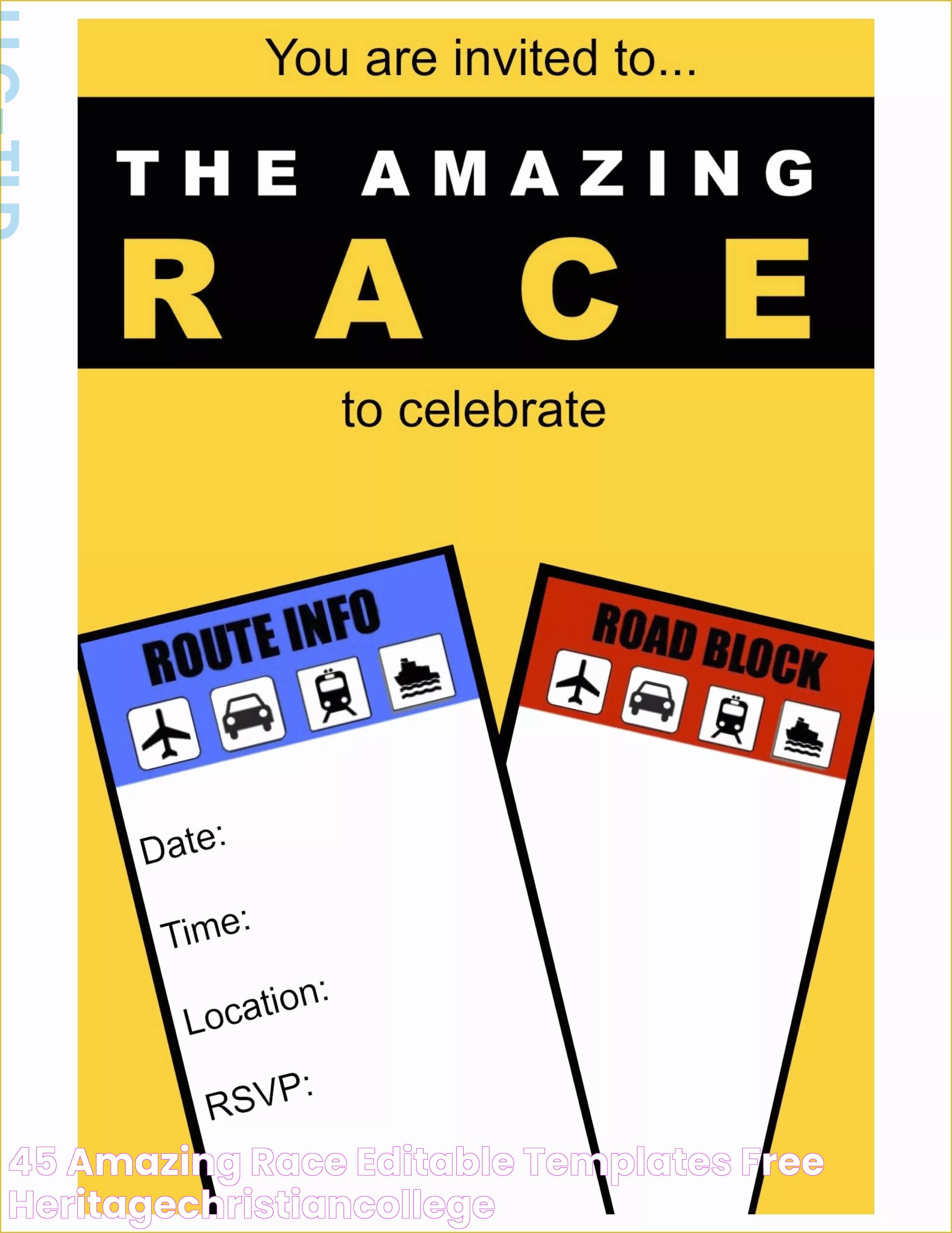 45 Amazing Race Editable Templates Free Heritagechristiancollege