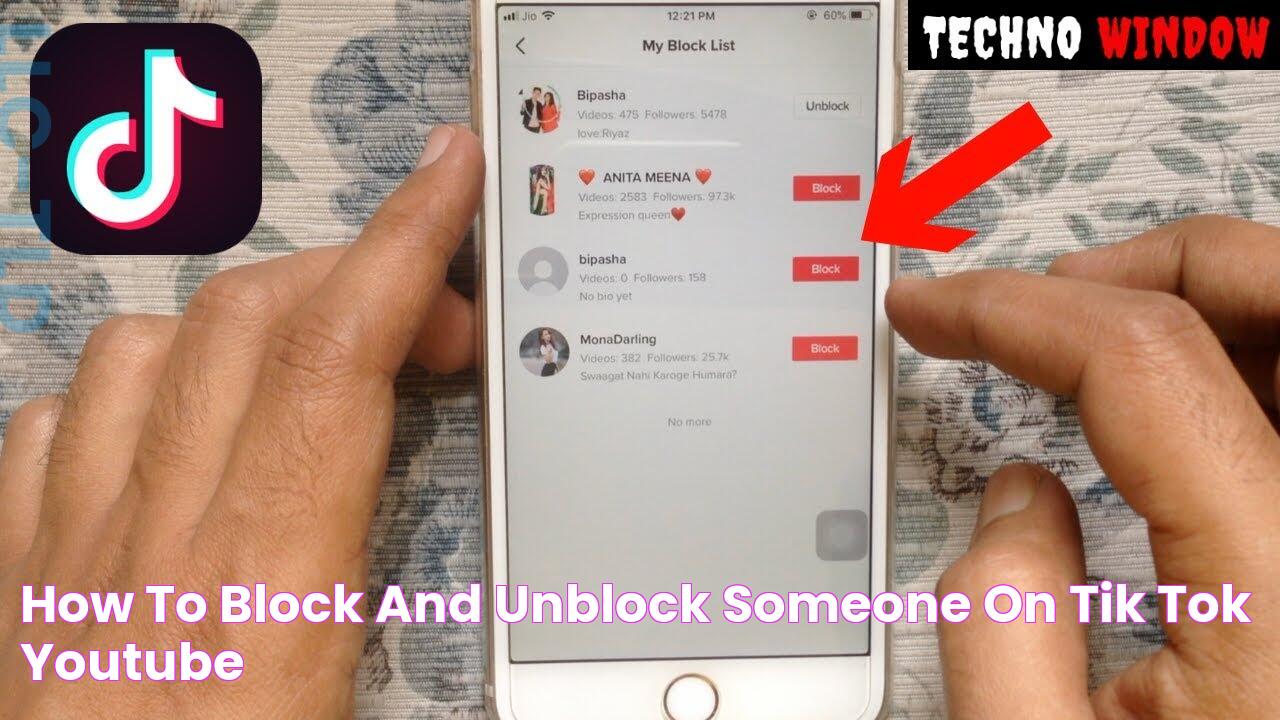 How to Block and Unblock Someone on Tik Tok YouTube