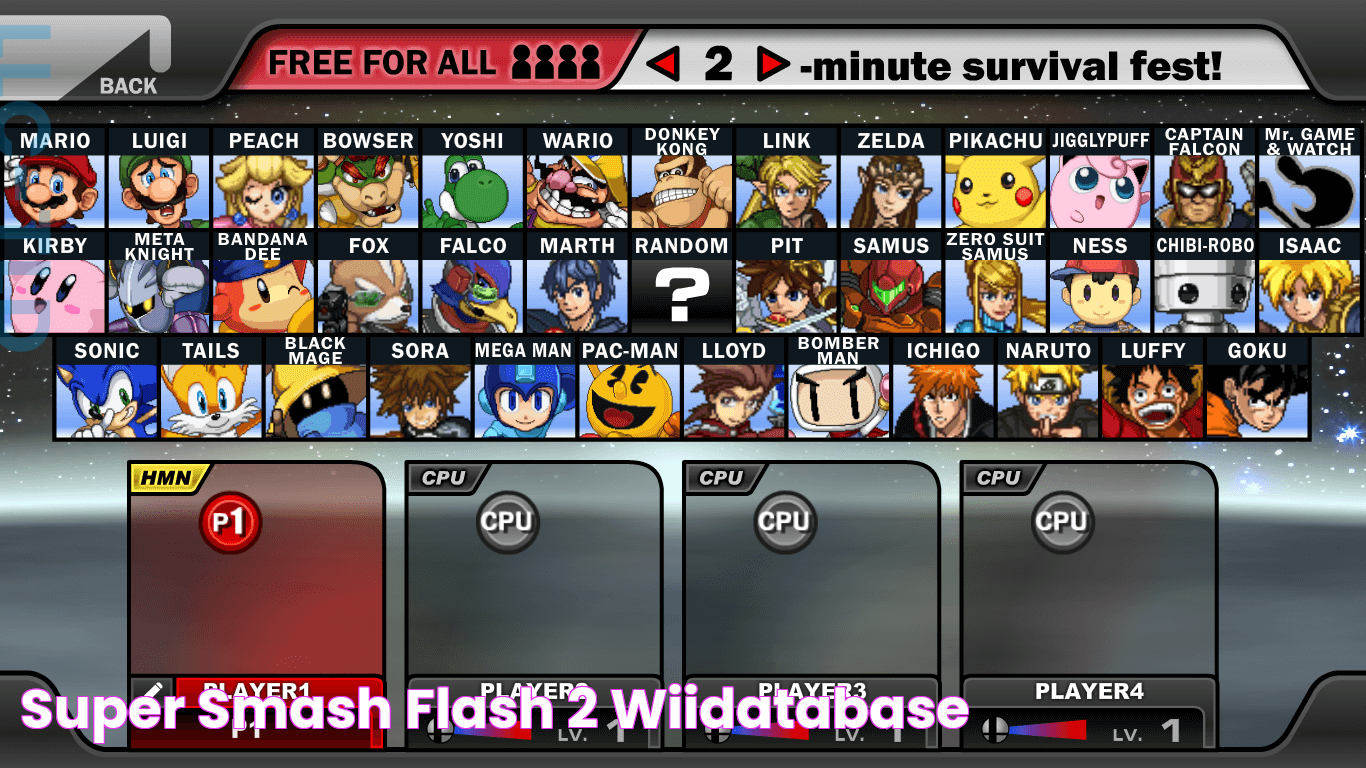 Super Smash Flash 2 WiiDatabase