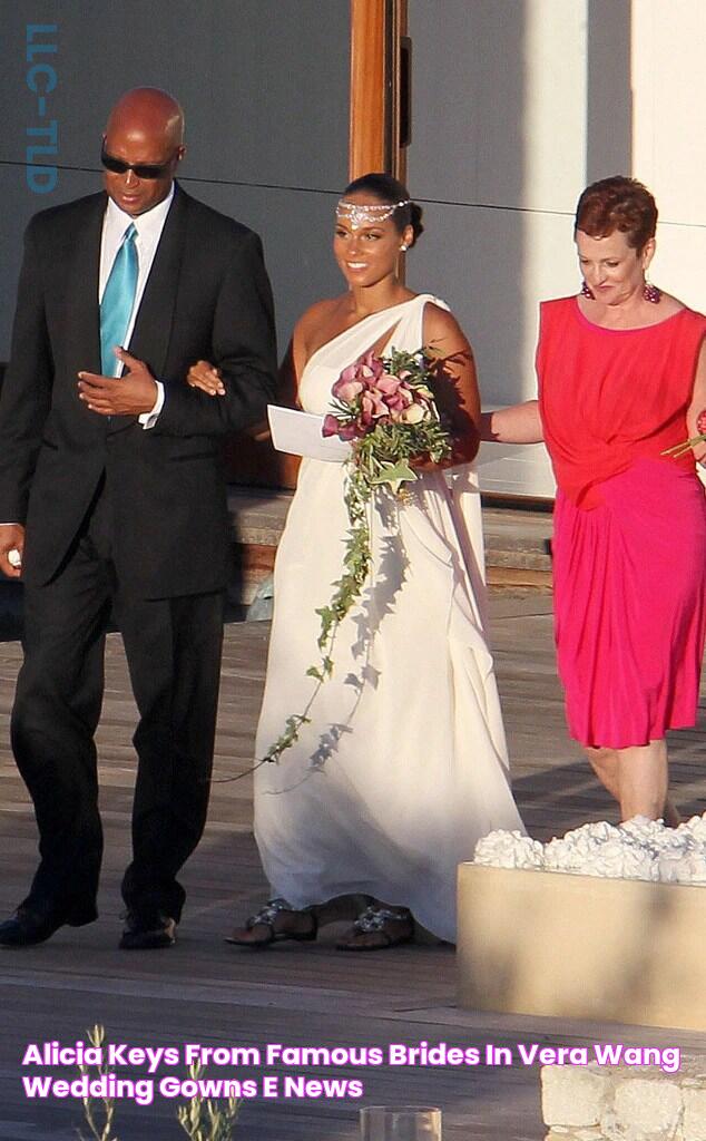 Alicia Keys from Famous Brides in Vera Wang Wedding Gowns E! News