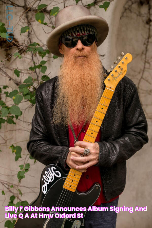 Billy F Gibbons announces album signing and live Q&A at HMV Oxford St