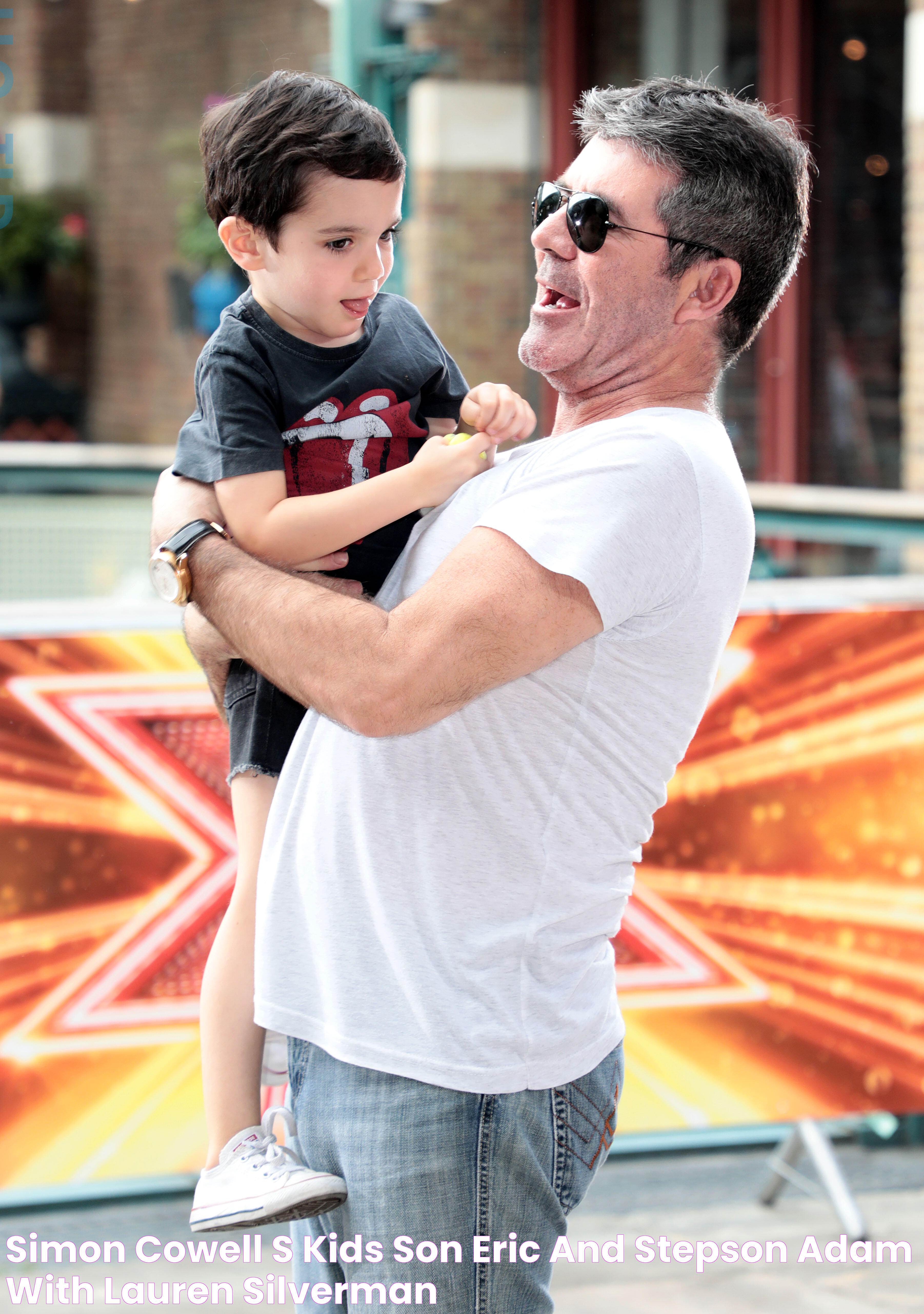 Simon Cowell's Kids Son Eric and Stepson Adam With Lauren Silverman