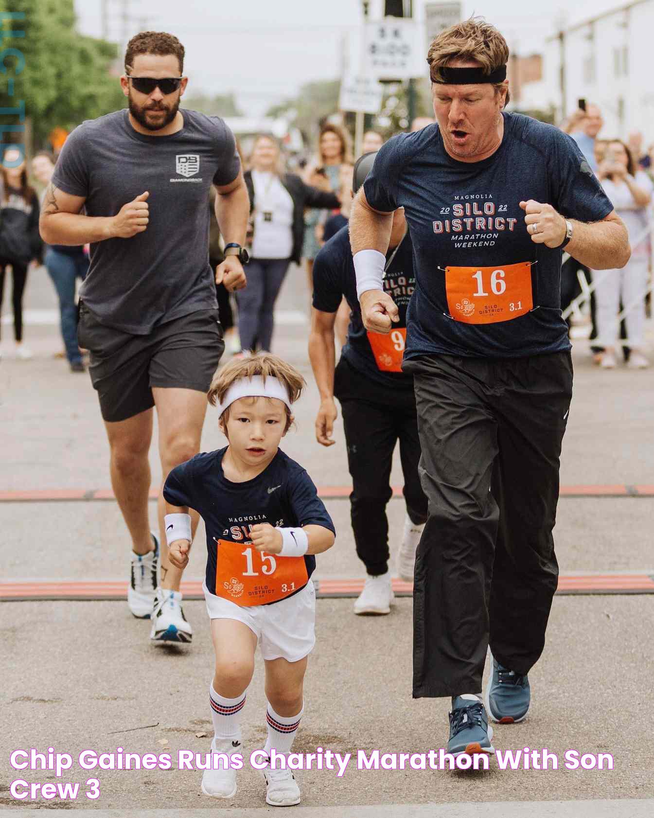 Chip Gaines Runs Charity Marathon with Son Crew, 3