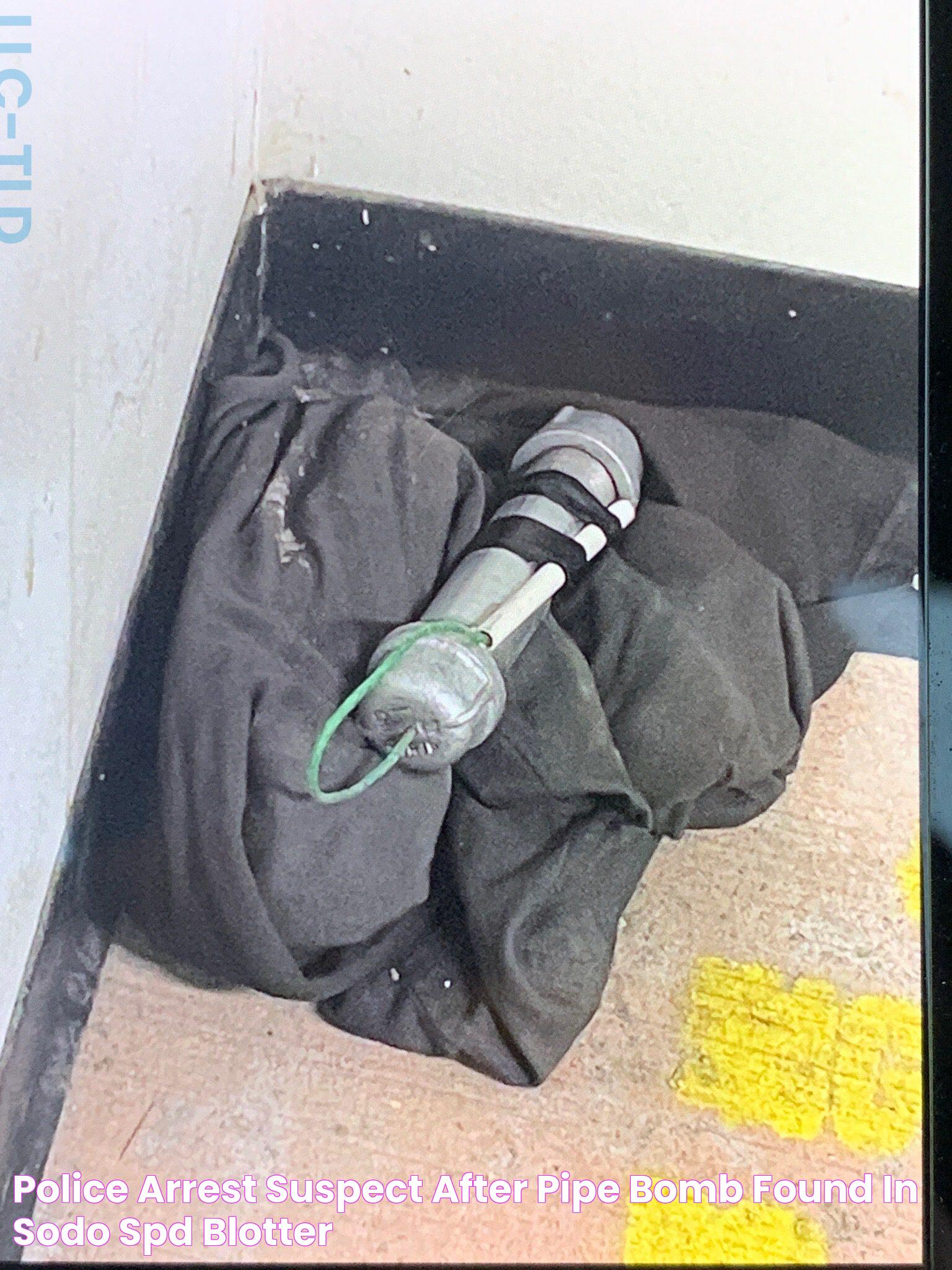 Police Arrest Suspect After Pipe Bomb Found in SODO SPD Blotter