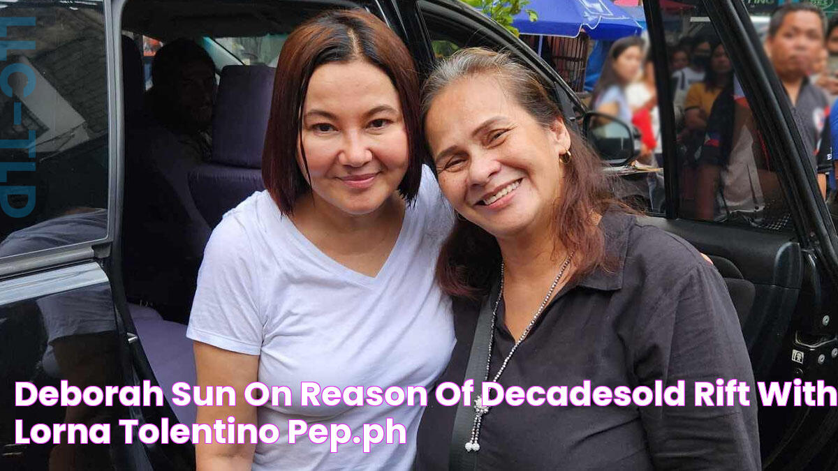 Deborah Sun on reason of decadesold rift with Lorna Tolentino PEP.ph