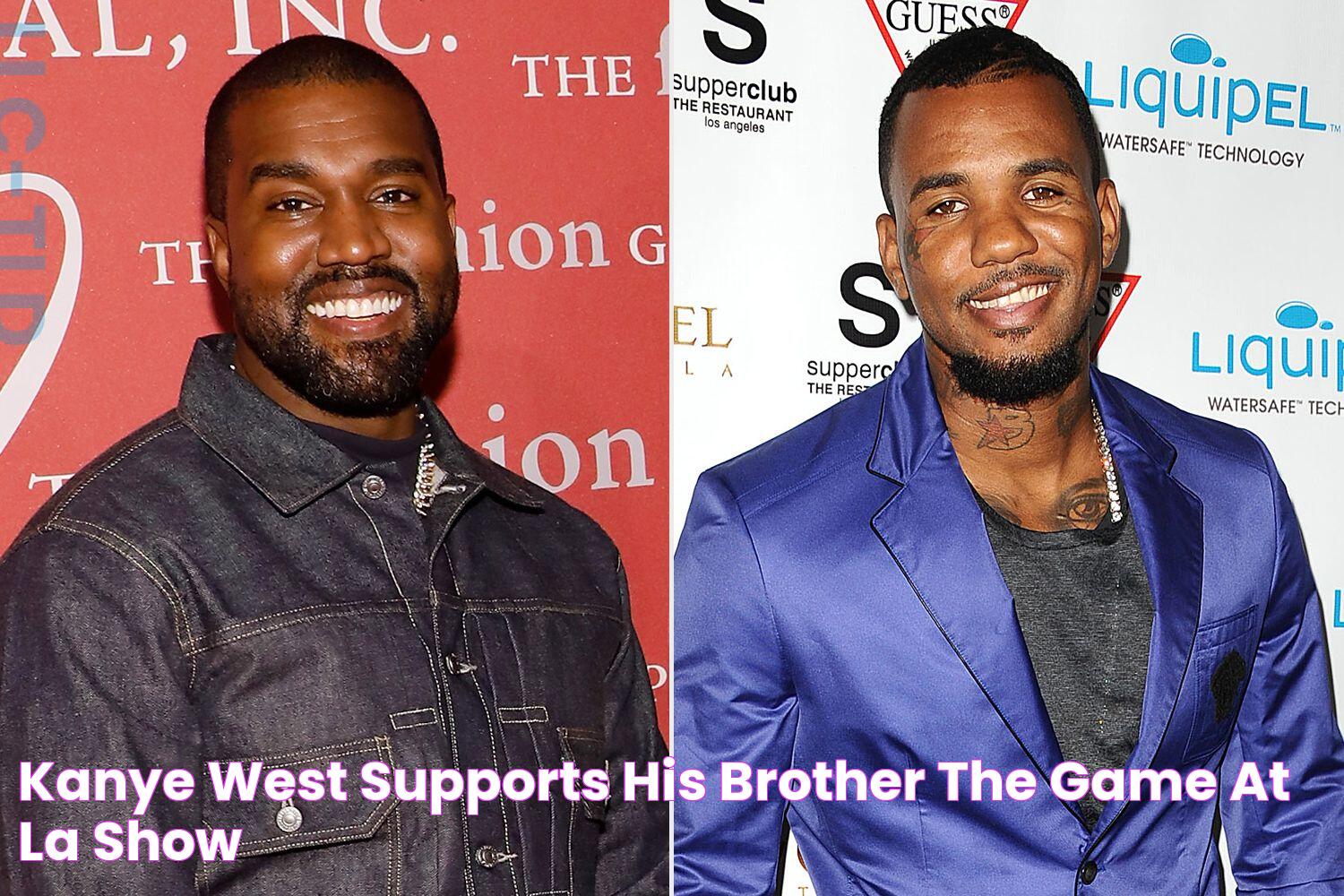 Kanye West Supports His 'Brother' The Game at LA Show