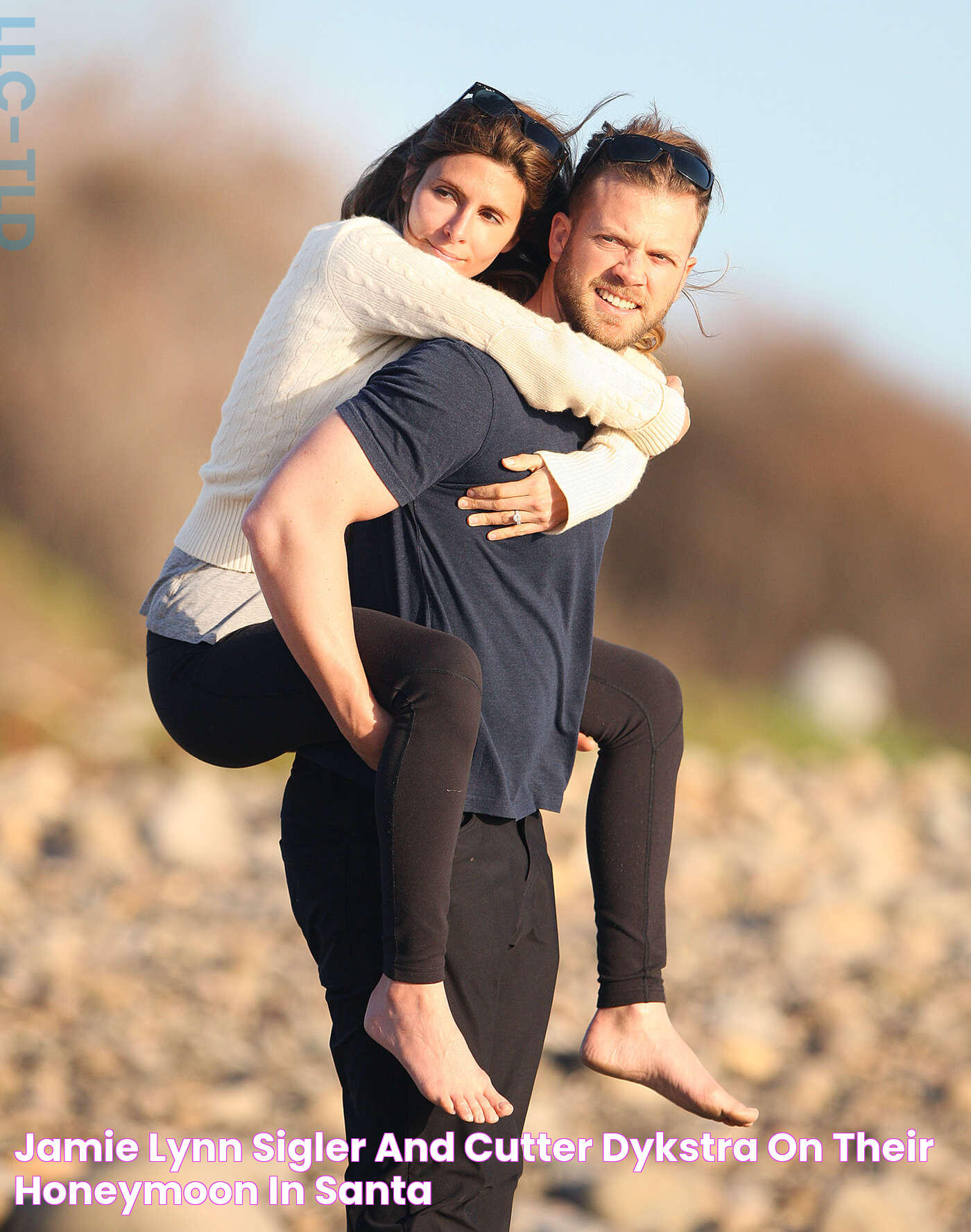 Jamie Lynn Sigler and Cutter Dykstra on their honeymoon in Santa