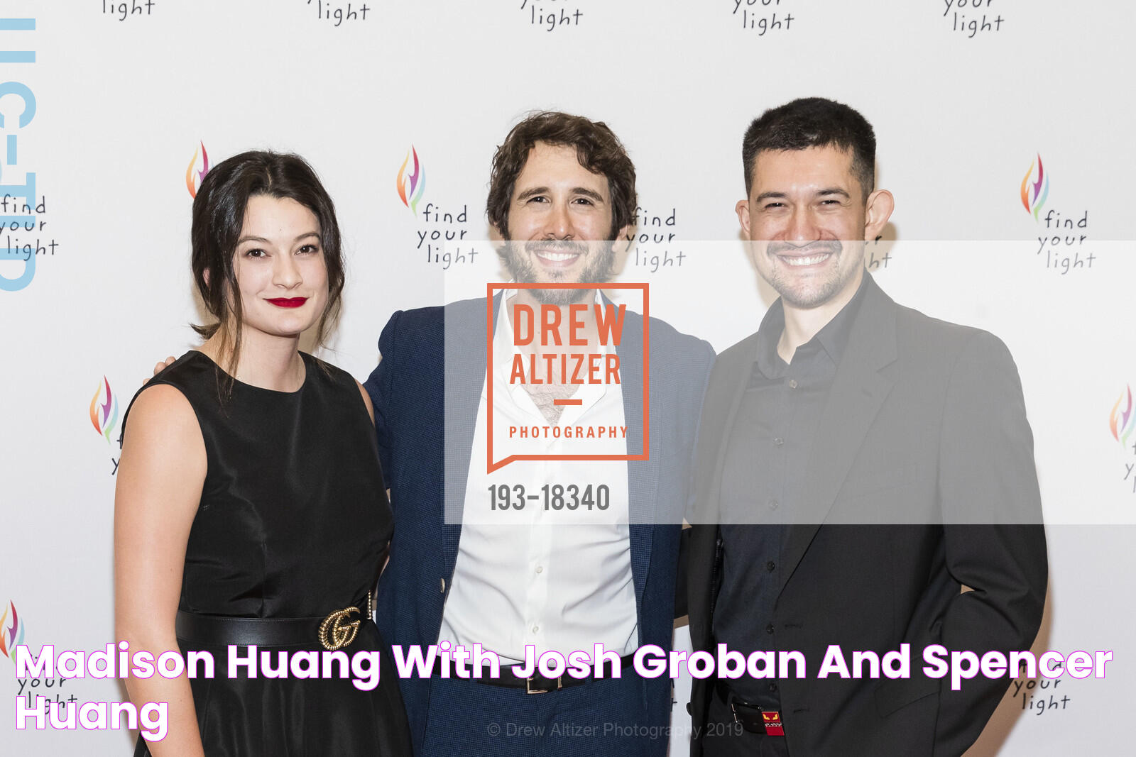 Madison Huang with Josh Groban and Spencer Huang