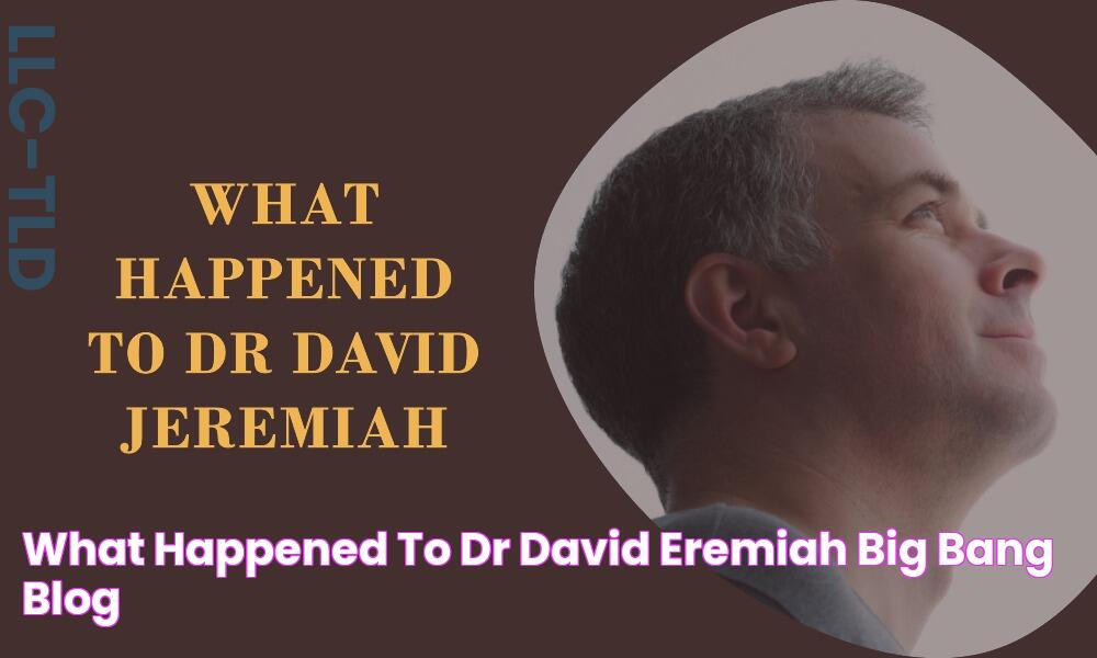 What Happened To Dr David eremiah Big Bang Blog