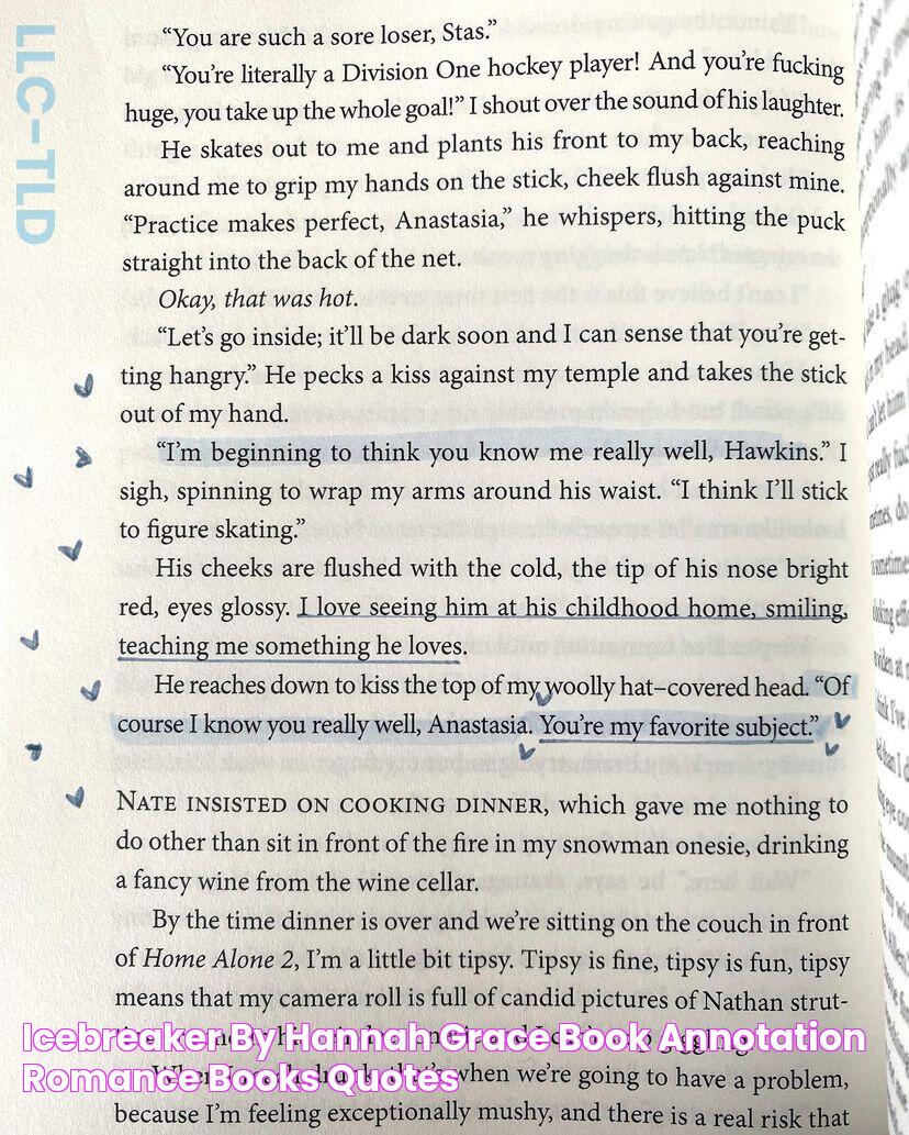 icebreaker by hannah grace Book annotation, Romance books quotes