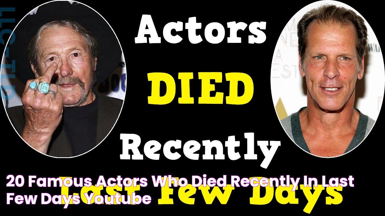 20 Famous Actors Who Died Recently in Last Few Days YouTube