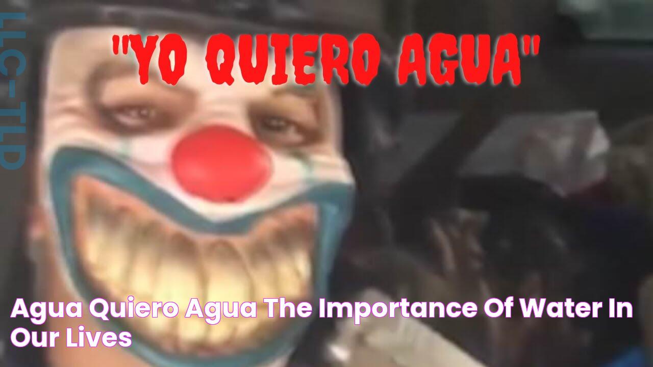 Agua Quiero Agua The Importance Of Water In Our Lives