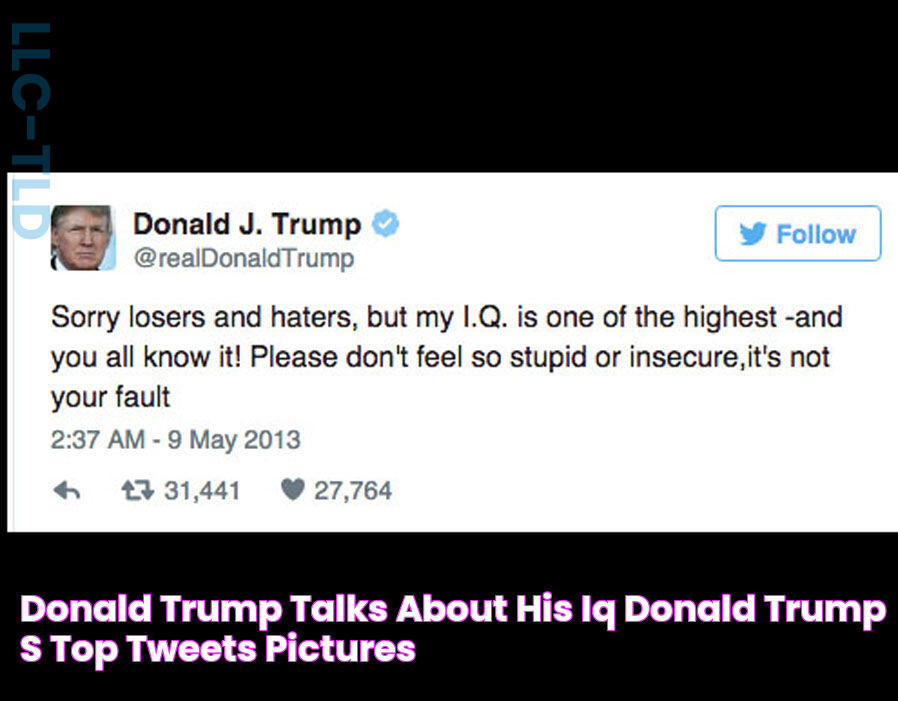 Donald Trump talks about his IQ Donald Trump’s top tweets Pictures