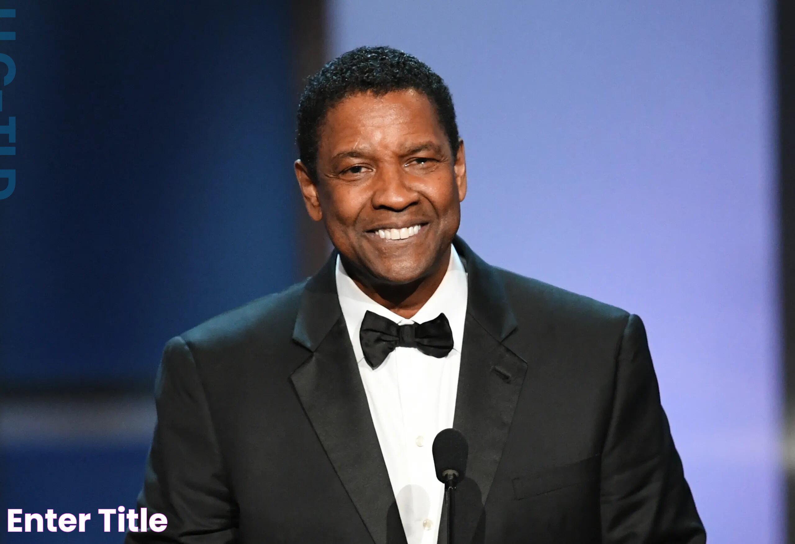 Political Views And Endorsements: Denzel Washington On The 2024 Election