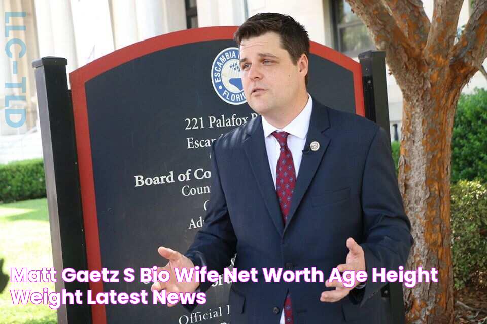 Matt Gaetz's bio wife, net worth, age, height, weight, latest news