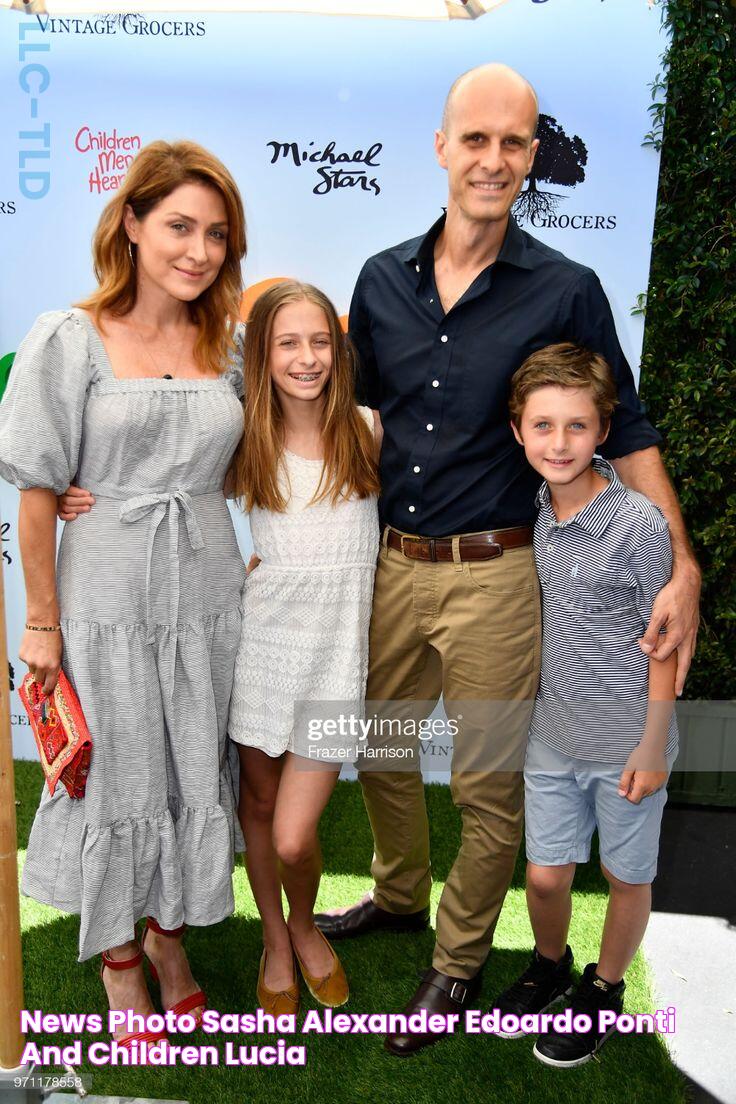 News Photo Sasha Alexander, Edoardo Ponti and children Lucia