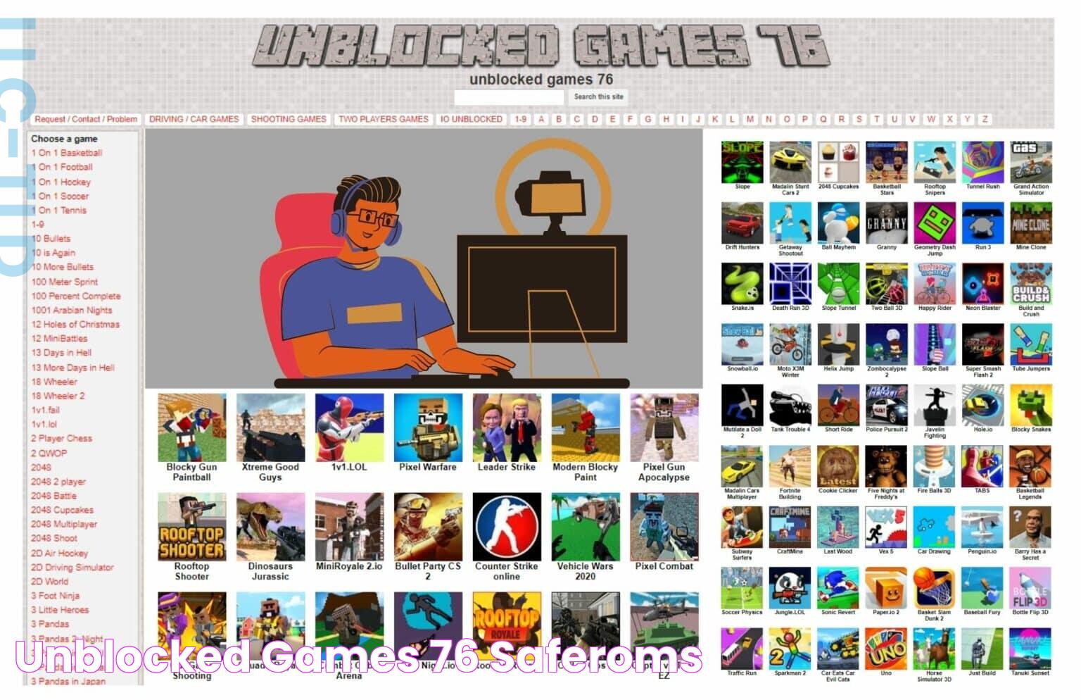 unblocked games 76 SafeROMs