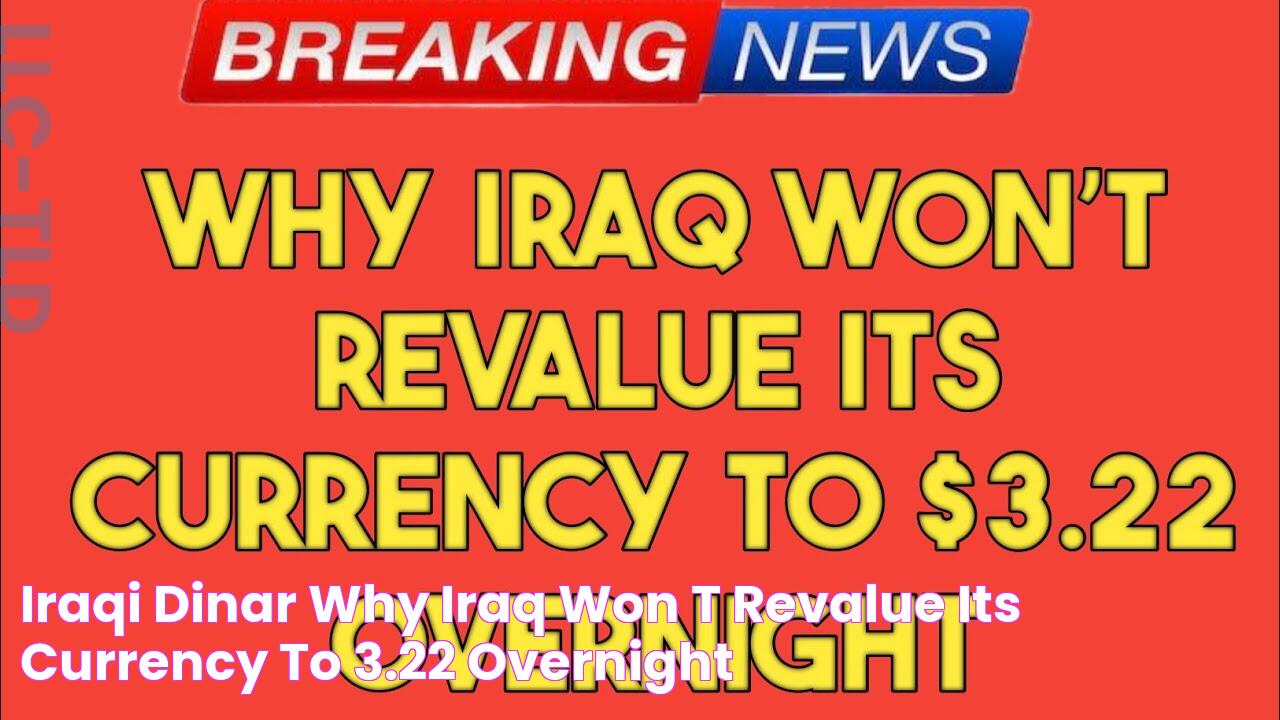 Iraqi dinar Why Iraq Won’t Revalue Its Currency to 3.22 Overnight