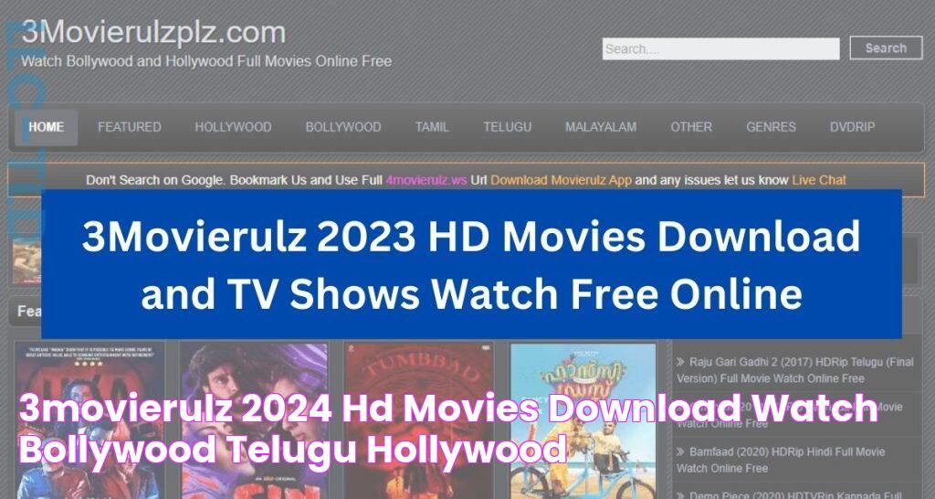 Ultimate Guide To Downloading Movies From 3movierulz 2024