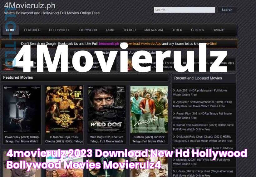 4Movierulz 2023 Download New HD Hollywood & Bollywood Movies Movierulz4