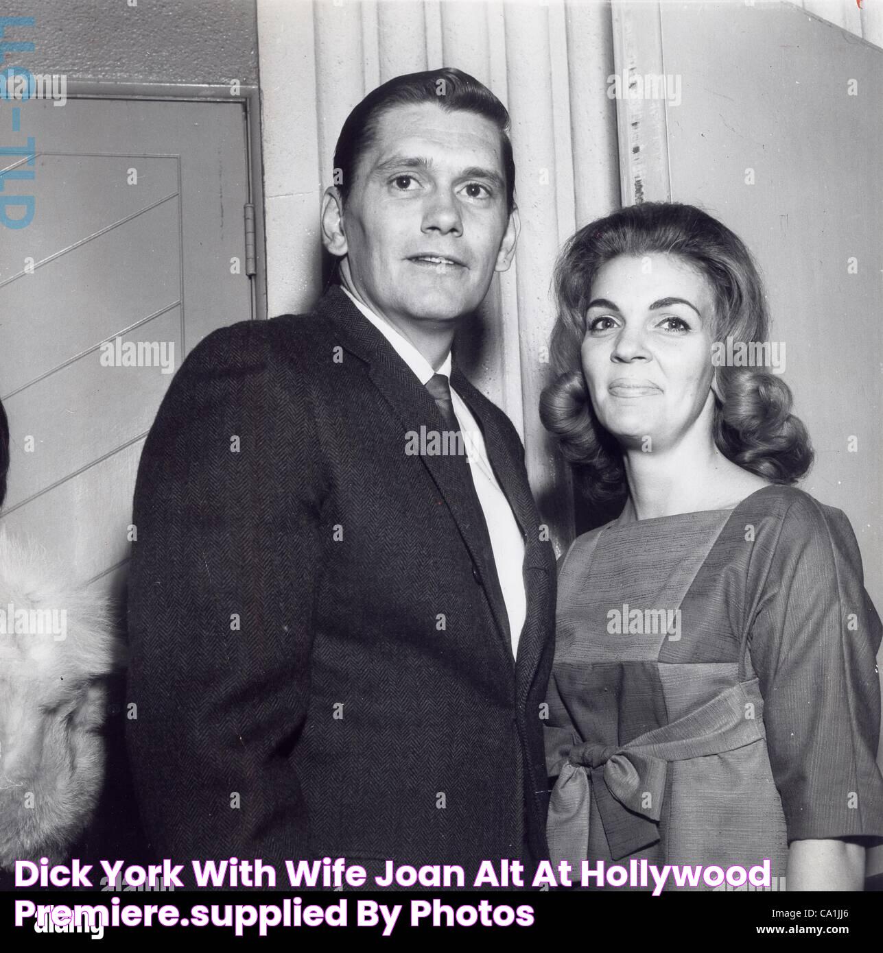 DICK YORK with wife Joan Alt at Hollywood premiere.Supplied by Photos