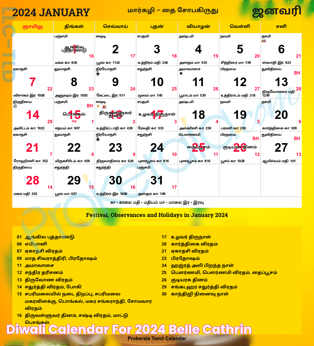 Diwali Calendar For 2024 Belle Cathrin