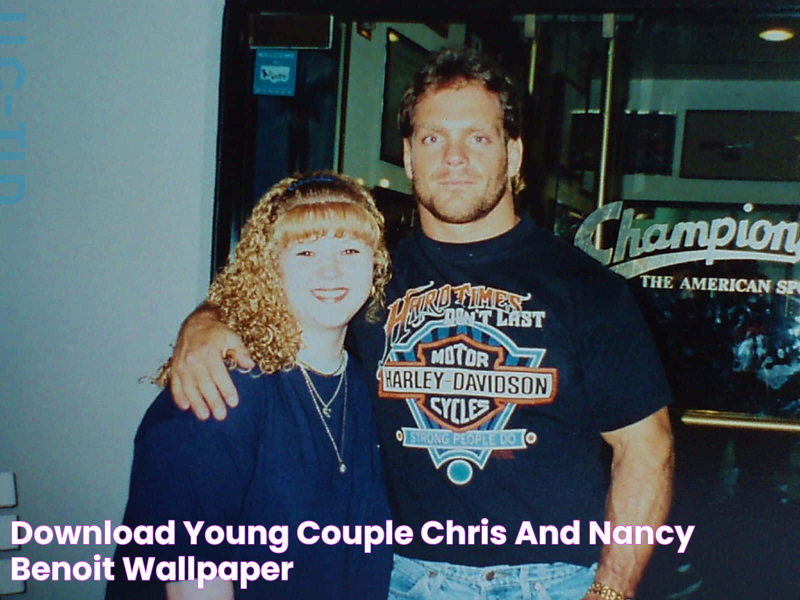 Download Young Couple Chris And Nancy Benoit Wallpaper