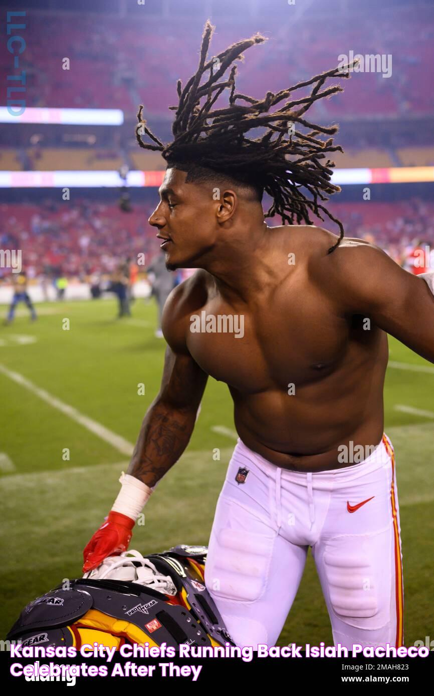 Kansas City Chiefs running back Isiah Pacheco celebrates after they