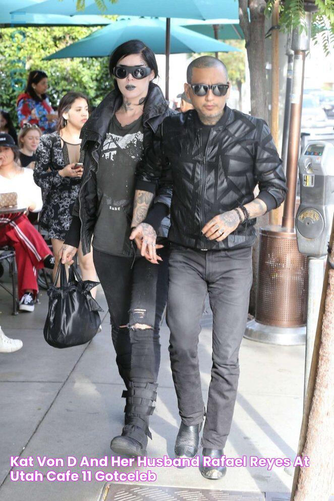 Kat Von D and her husband Rafael Reyes at Utah cafe 11 GotCeleb