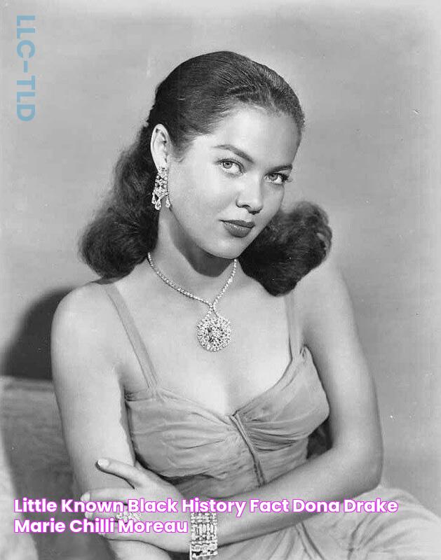 Little Known Black History Fact Dona Drake Marie "Chilli" Moreau