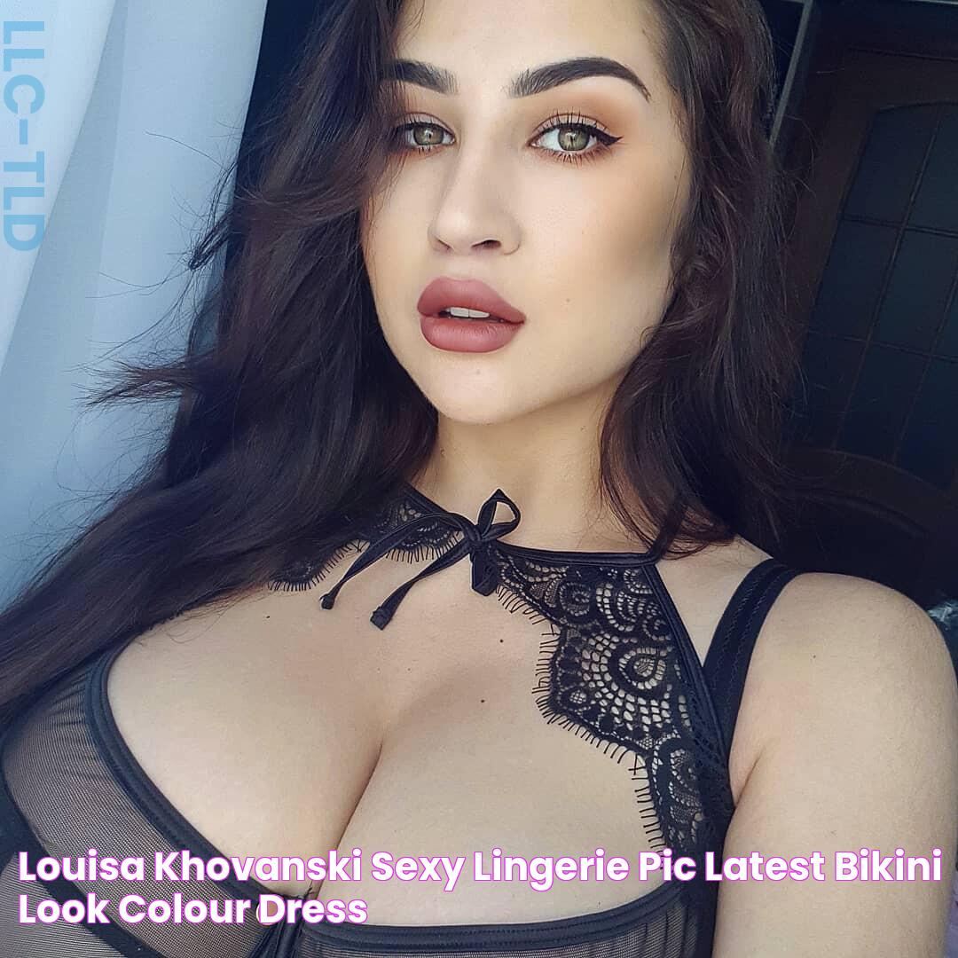 Louisa Khovanski sexy lingerie pic, latest bikini look colour dress