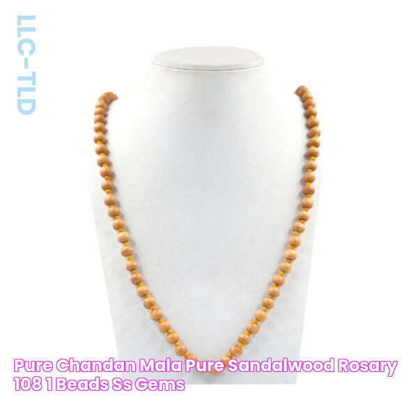 Pure Chandan Mala Pure Sandalwood Rosary (108+1 ) Beads SS Gems