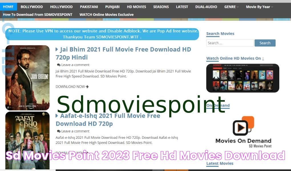 Discover The Ultimate Movie Hub: Sdmoviespoint - Your Gateway To Entertainment Nirvana