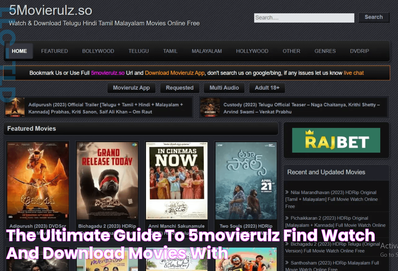 The Ultimate Guide To 5movierulz Find, Watch, And Download Movies With