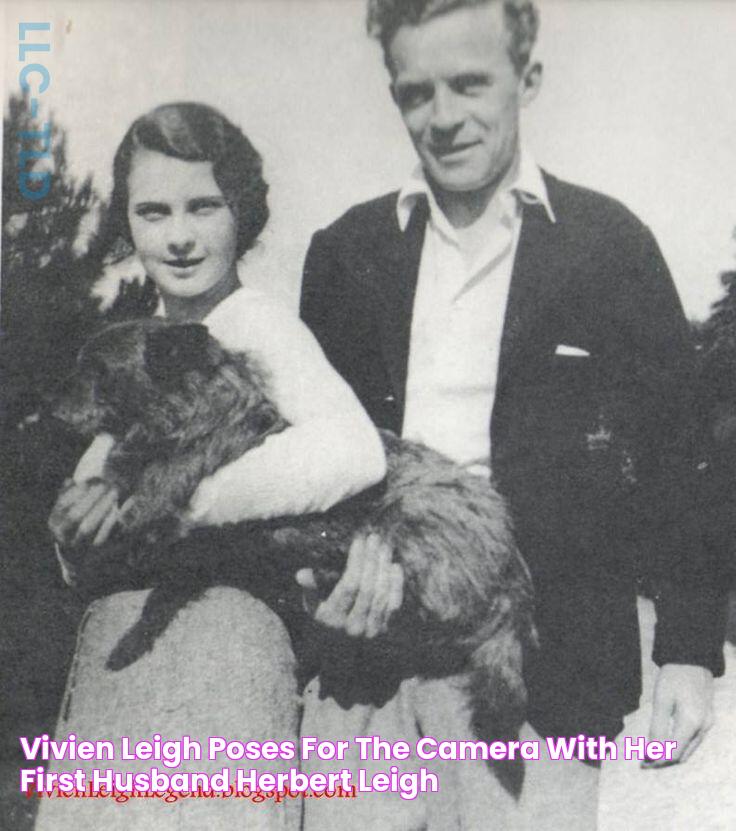 Vivien Leigh poses for the camera with her first husband, Herbert Leigh