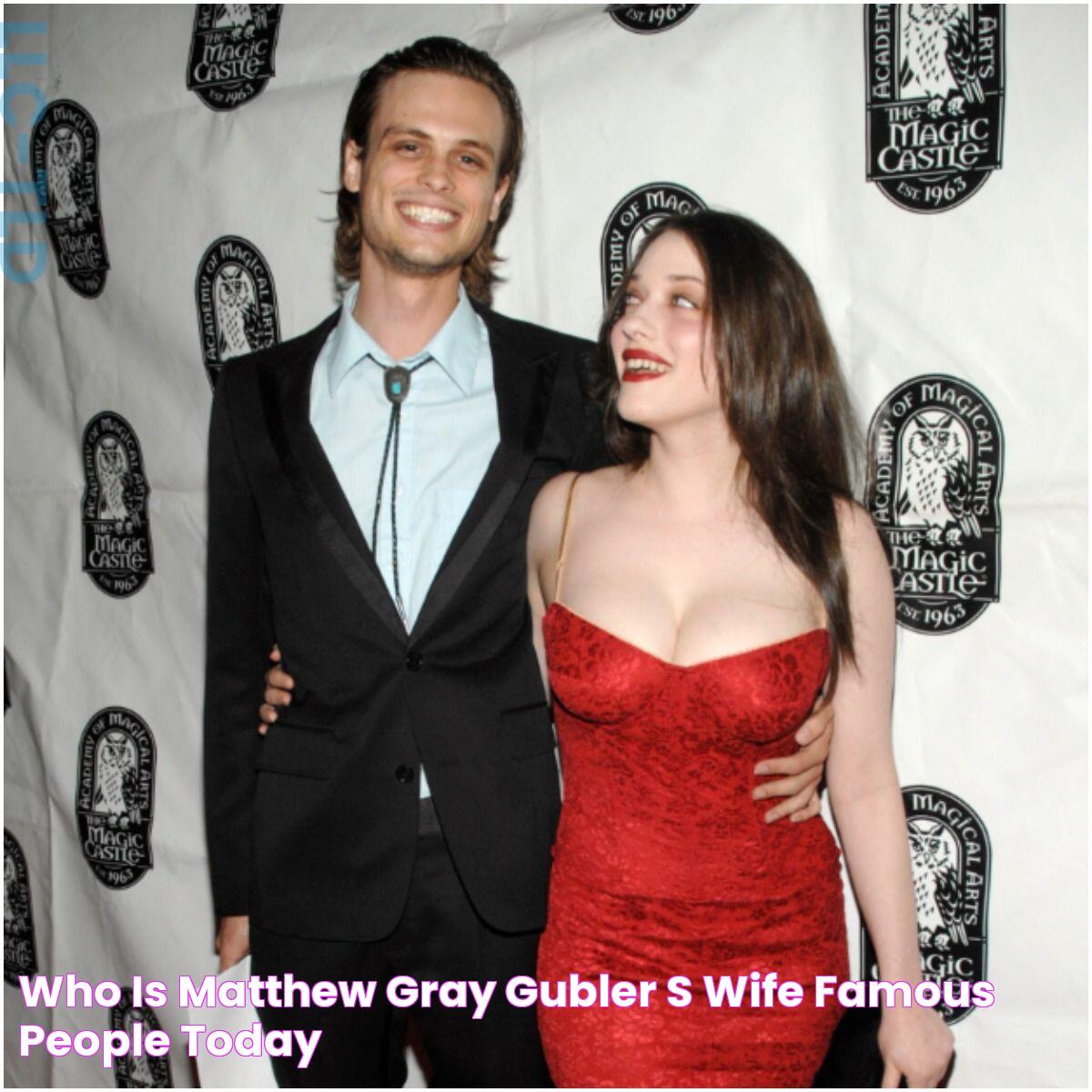 Who is Matthew Gray Gubler's Wife? Famous People Today