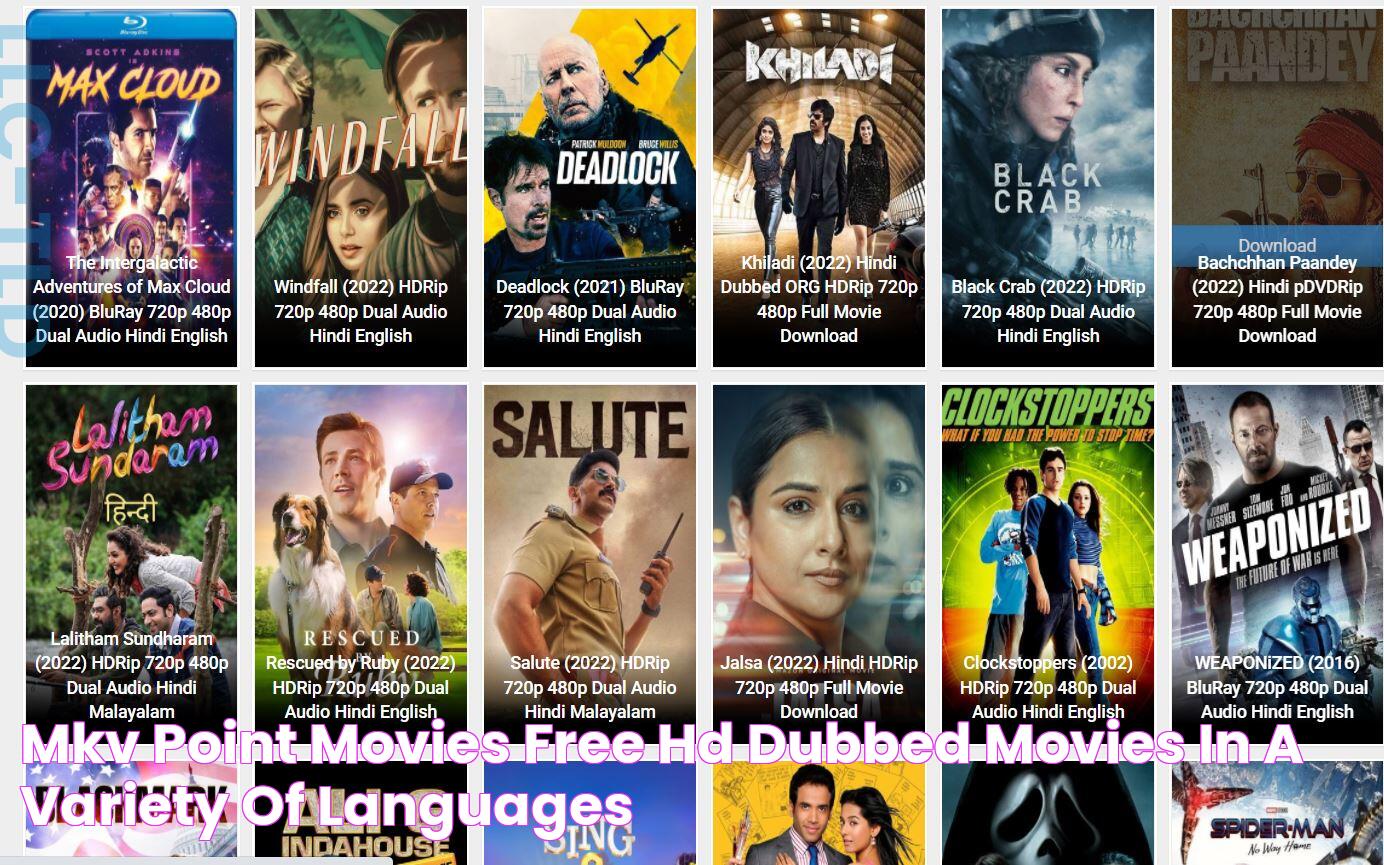 MKV Point Movies Free HD Dubbed Movies In A Variety Of Languages