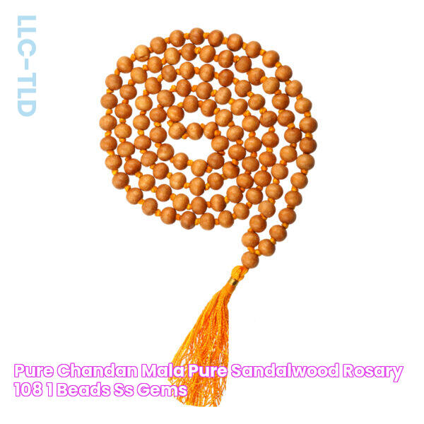 Pure Chandan Mala Pure Sandalwood Rosary (108+1 ) Beads SS Gems