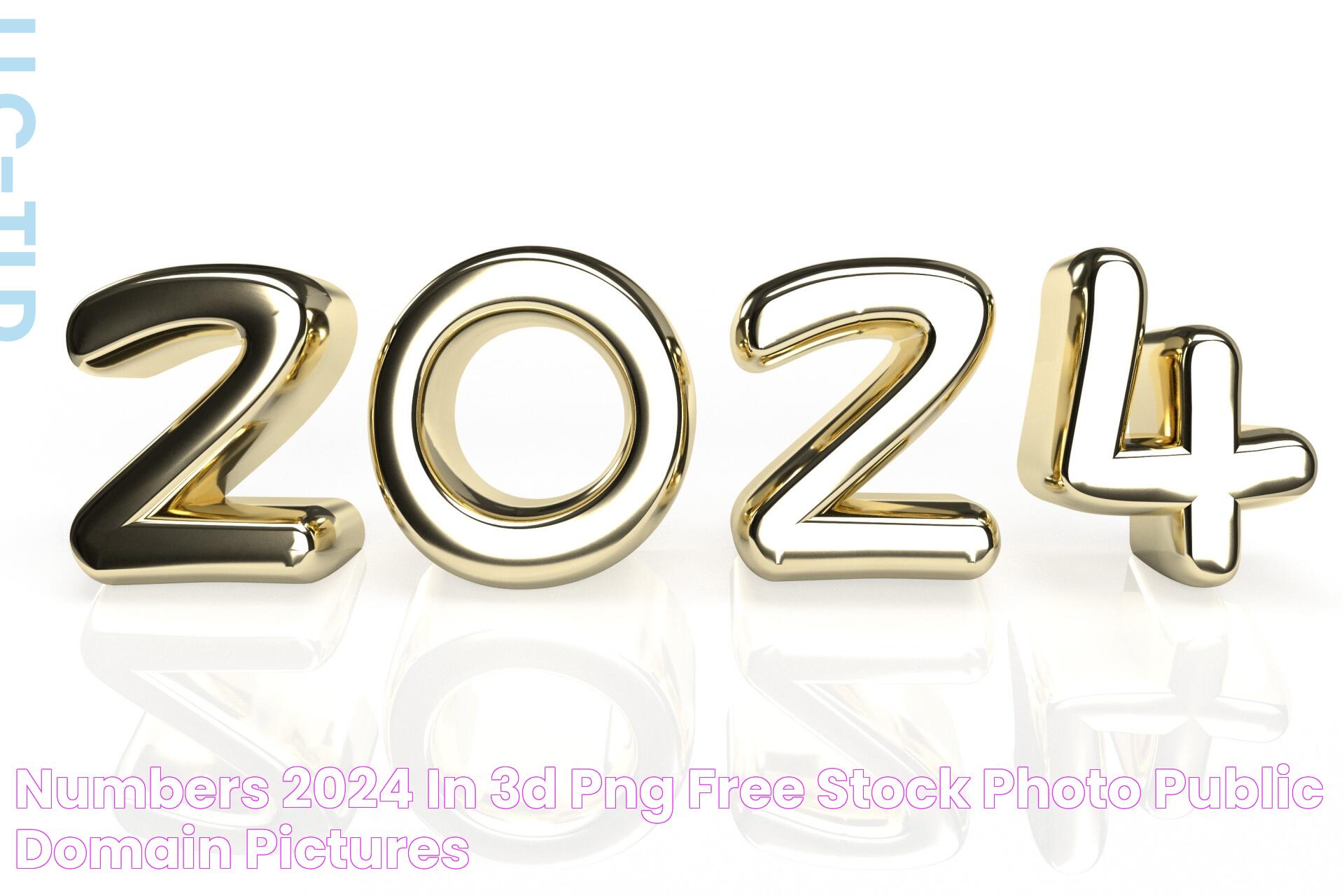 Numbers 2024 In 3D, Png Free Stock Photo Public Domain Pictures