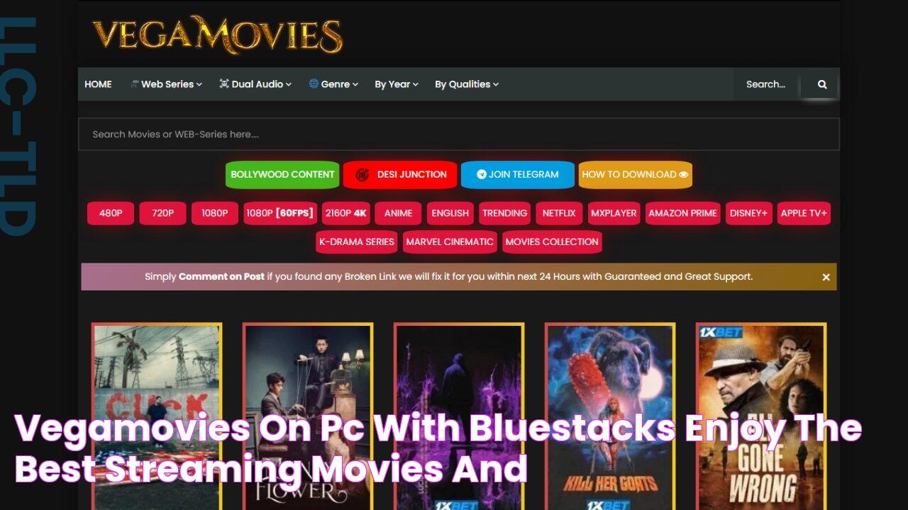 VegaMovies on PC With BlueStacks Enjoy the Best Streaming Movies and