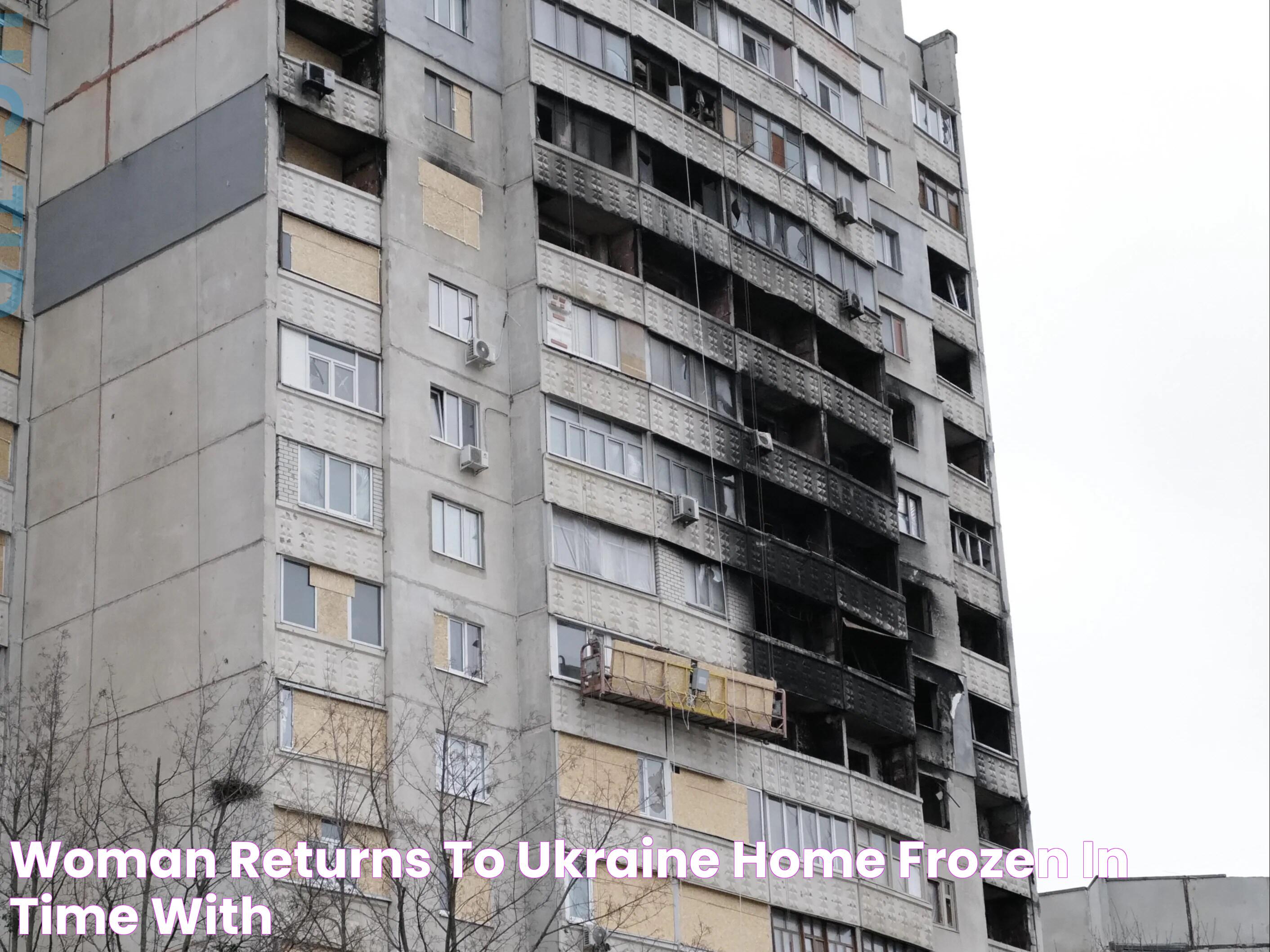 Woman returns to Ukraine home frozen in time with…