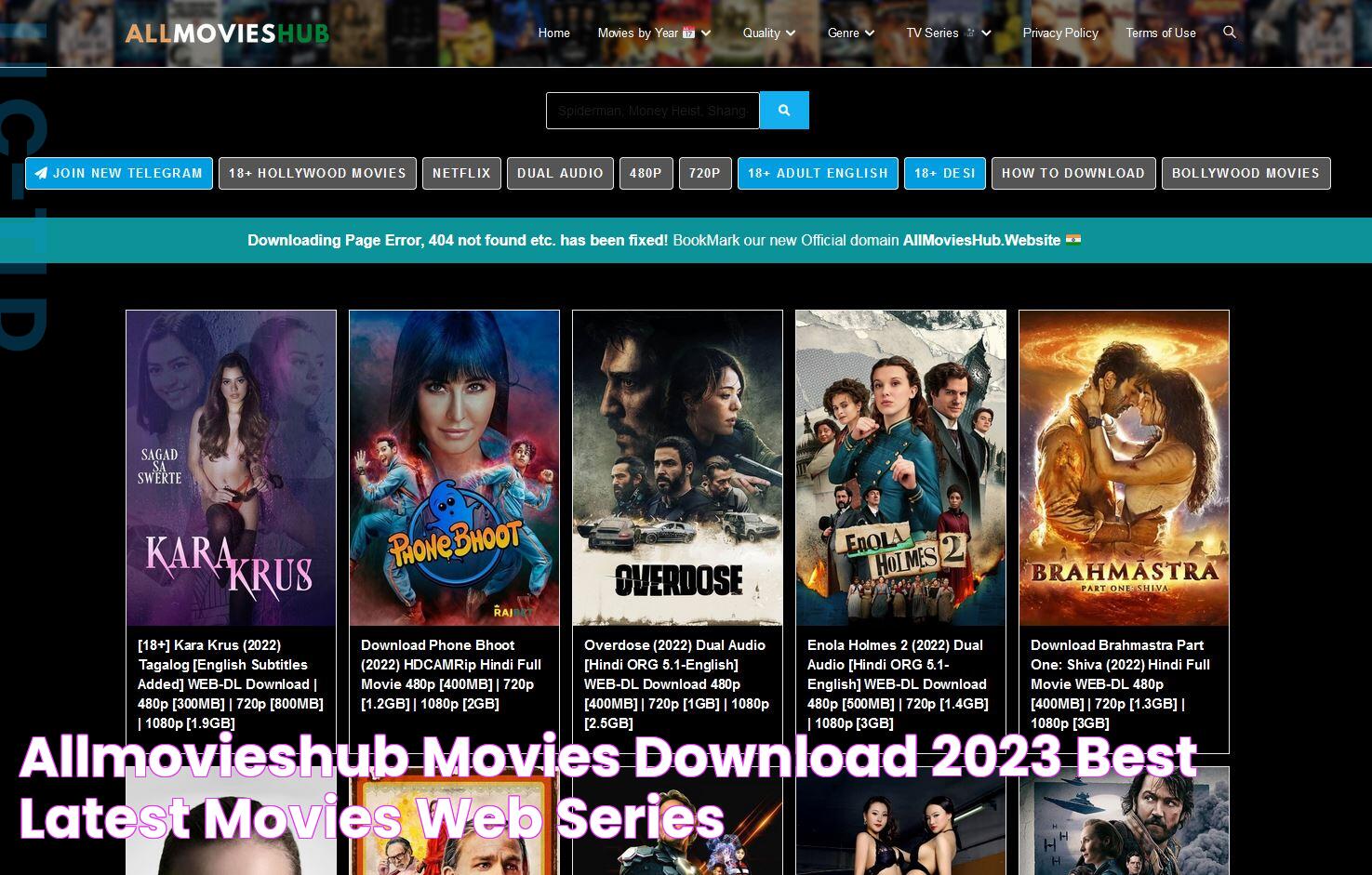 Allmovieshub Movies Download 2023 Best Latest Movies, Web Series