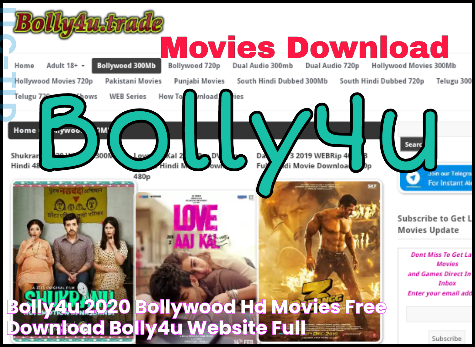 Bolly4u 2020 Bollywood HD Movies Free Download Bolly4u Website Full