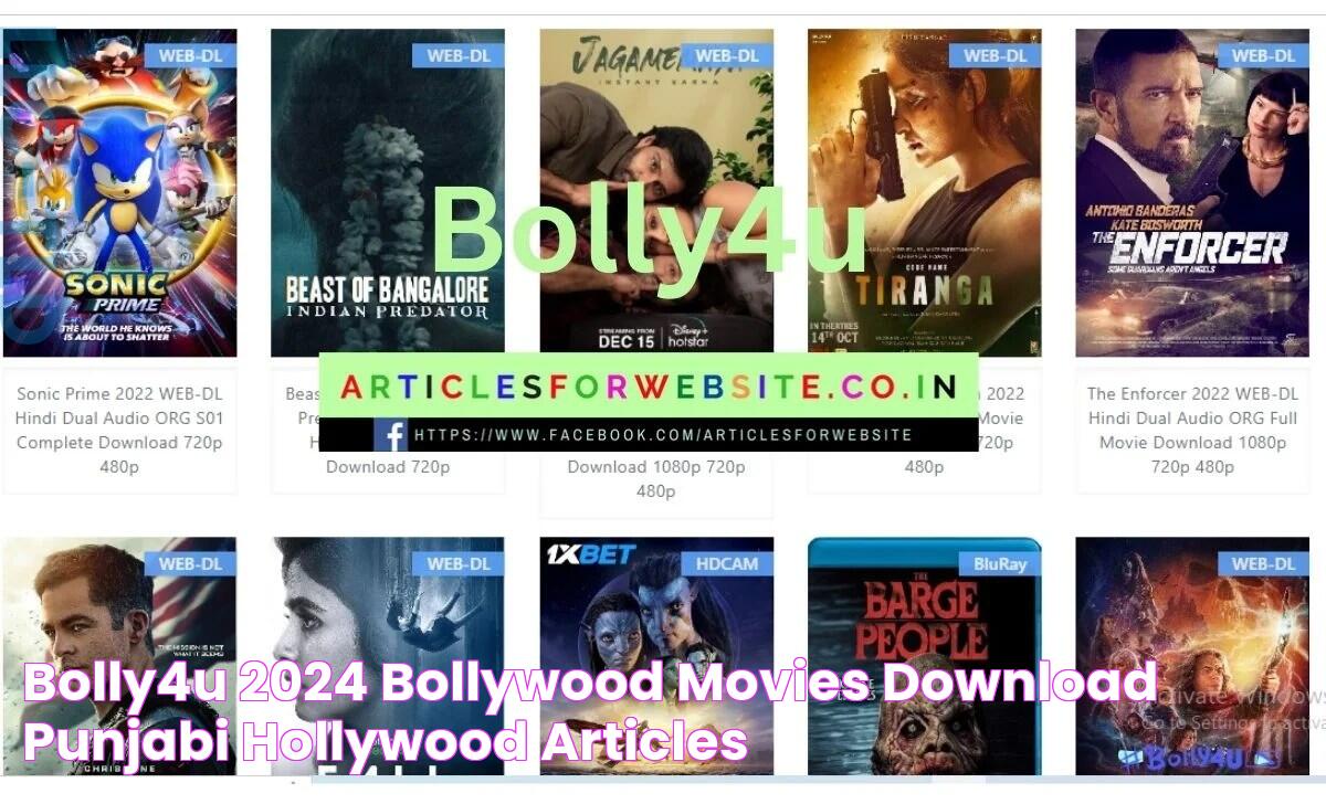 Bolly4u 2024 Bollywood Movies Download, Punjabi, Hollywood Articles