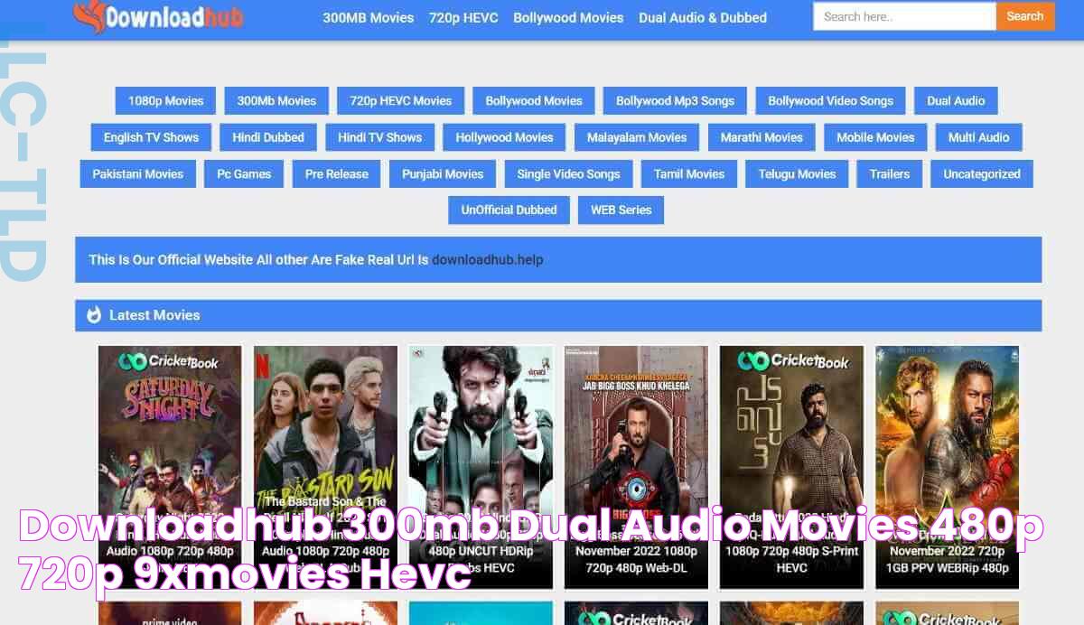 Downloadhub 300MB Dual Audio Movies 480P 720P 9XMovies HEVC