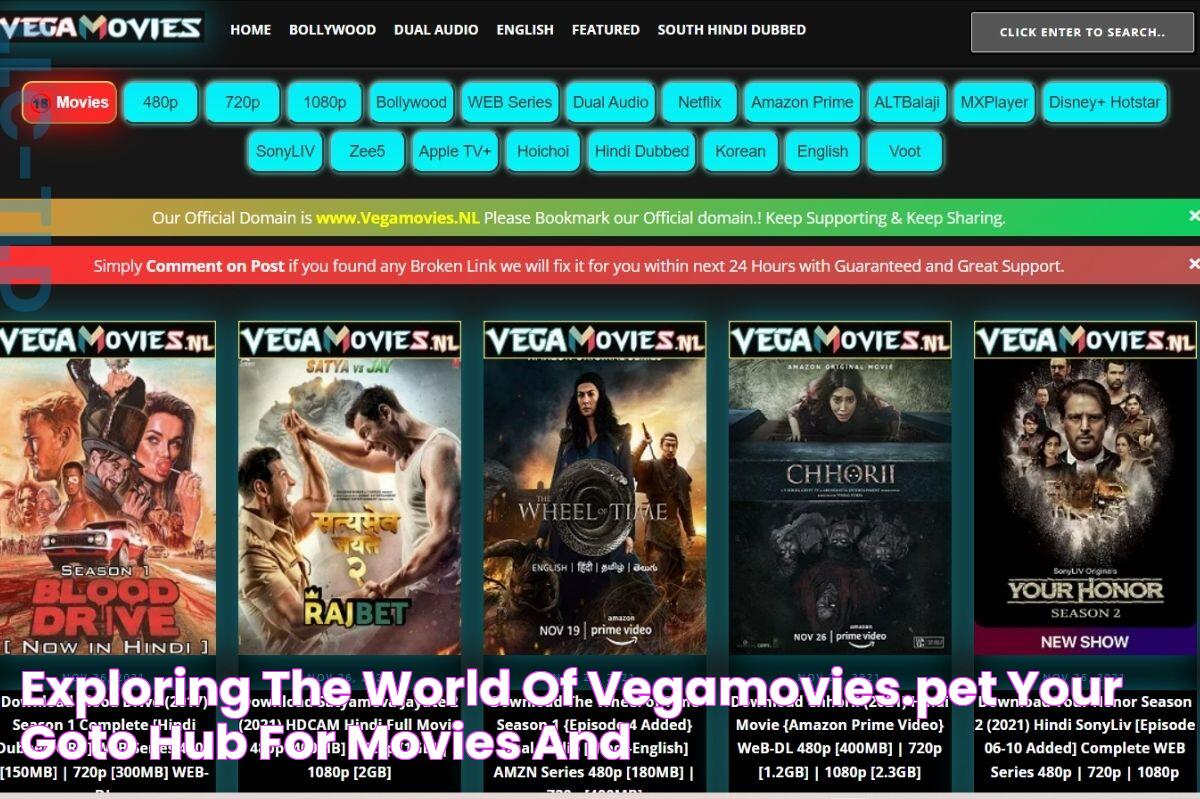 Exploring The World Of Vegamovies.pet Your GoTo Hub For Movies And