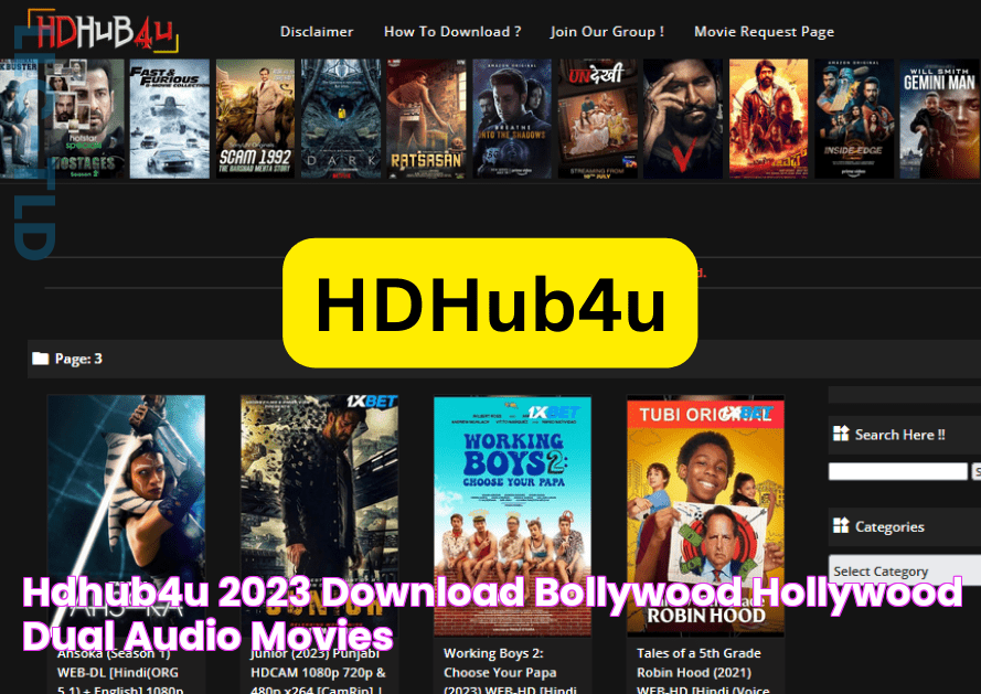 HDHuB4u 2023 Download Bollywood, Hollywood Dual Audio Movies